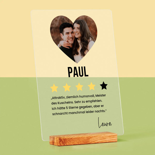 Foto Und Unterschrift: Bester Freund-Empfohlen - Druck Auf Acrylglas