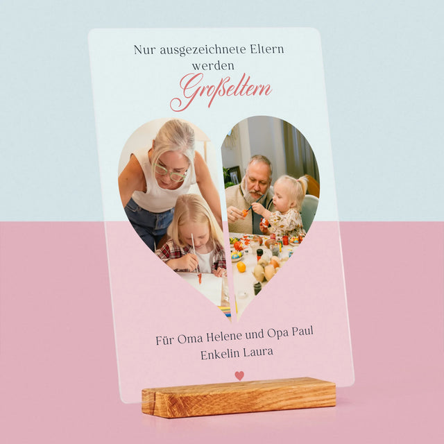Fotocollage: Ausgezeichnete Eltern Werden Großeltern - Druck Auf Acrylglas
