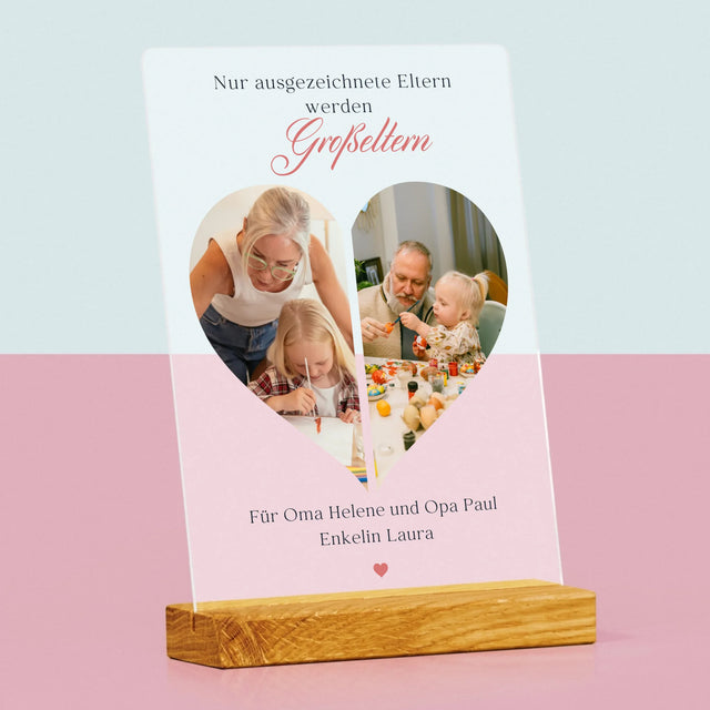 Fotocollage: Ausgezeichnete Eltern Werden Großeltern - Druck Auf Acrylglas