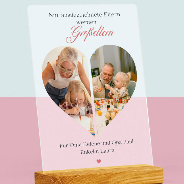 Fotocollage: Ausgezeichnete Eltern Werden Großeltern - Druck Auf Acrylglas