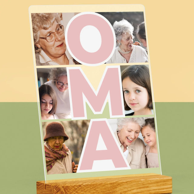 Fotocollage: Oma - Druck auf Acrylglas | DE