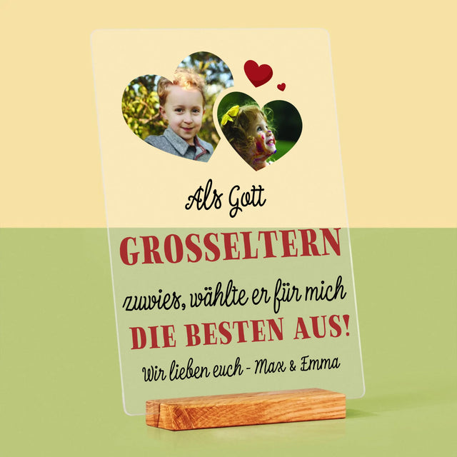 Fotocollage: Als Gott Großeltern Zuwies - Druck Auf Acrylglas