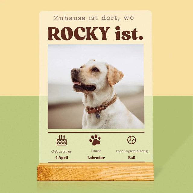 Foto Und Unterschrift: Tierurkunde  - Druck Auf Acrylglas