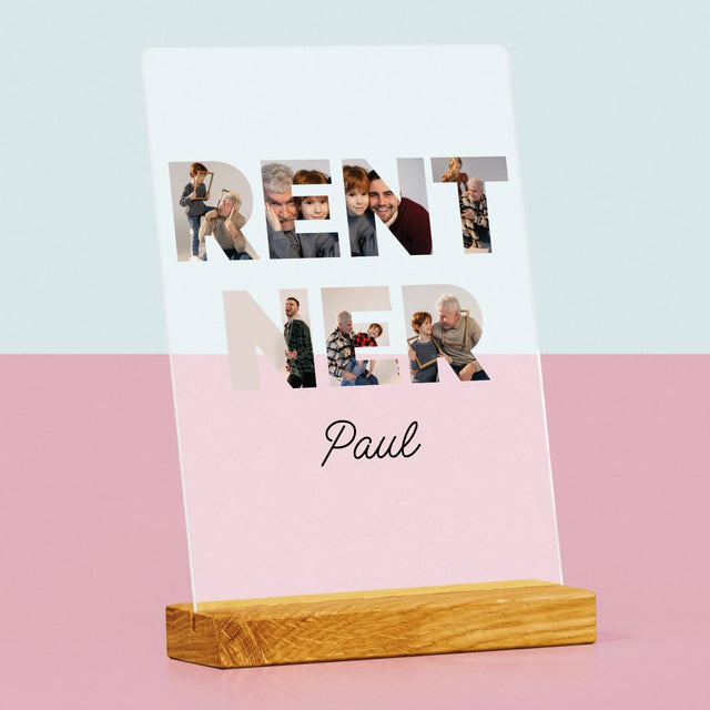 Buchstaben-Collage: Rentner - Druck Auf Acrylglas