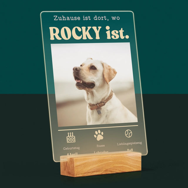 Foto Und Unterschrift: Tierurkunde  - Druck Auf Acrylglas