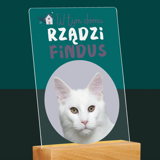 Foto Und Unterschrift: Dieses Haus Wird Vom Haustier Regiert - Druck Auf Acrylglas