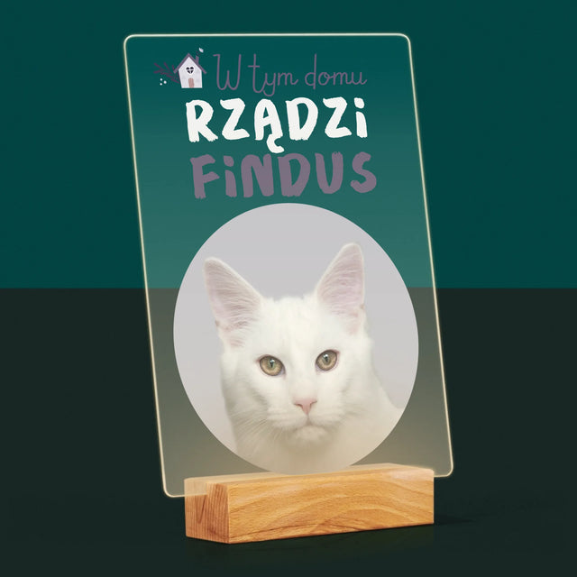 Foto Und Unterschrift: Dieses Haus Wird Vom Haustier Regiert - Druck Auf Acrylglas