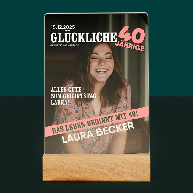 Magazin-Cover: Glückliche 40-Jährige - Druck Auf Acrylglas
