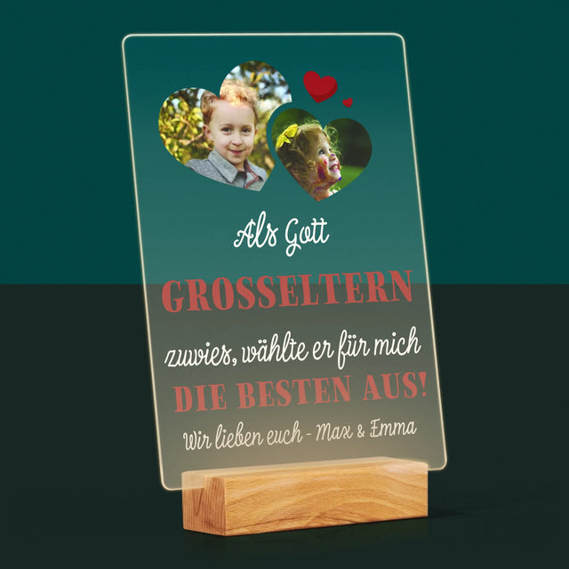 Fotocollage: Als Gott Großeltern Zuwies - Druck Auf Acrylglas