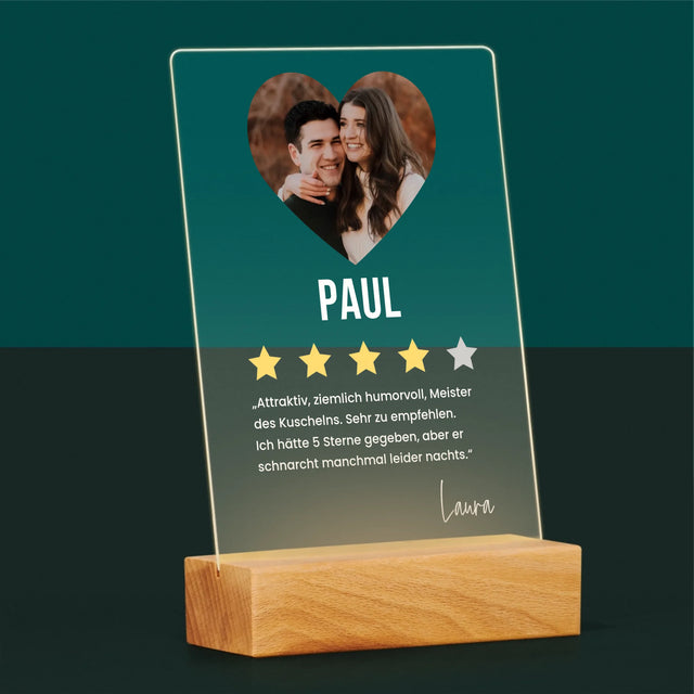 Foto Und Unterschrift: Bester Freund-Empfohlen - Druck Auf Acrylglas