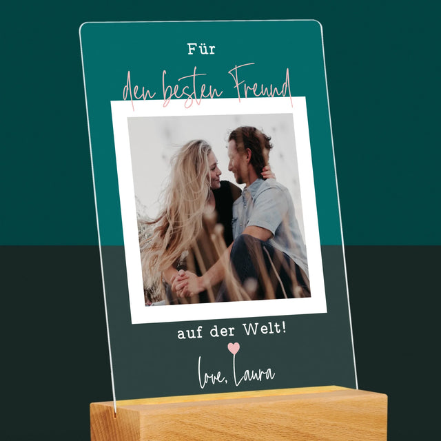 Foto Und Unterschrift: Für Den Besten Freund - Druck Auf Acrylglas