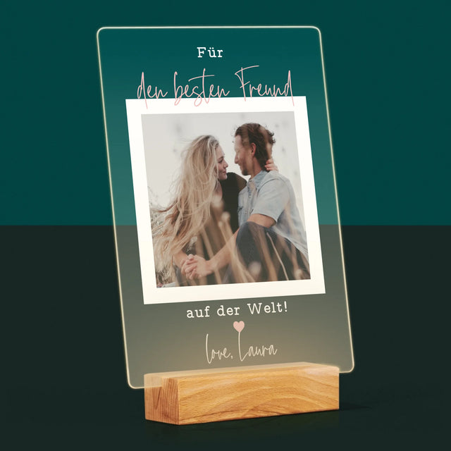 Foto Und Unterschrift: Für Den Besten Freund - Druck Auf Acrylglas