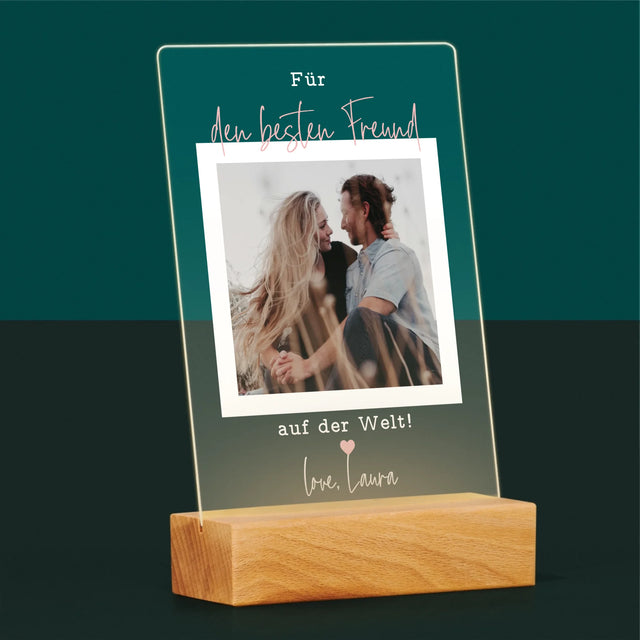 Foto Und Unterschrift: Für Den Besten Freund - Druck Auf Acrylglas