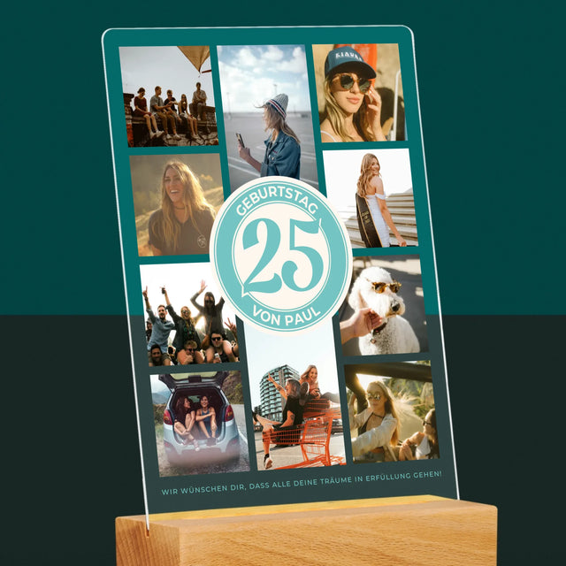 Fotocollage: 25 Geburtstag - Druck Auf Acrylglas