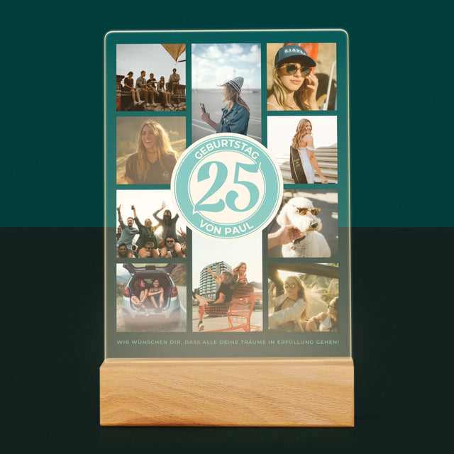 Fotocollage: 25 Geburtstag - Druck Auf Acrylglas