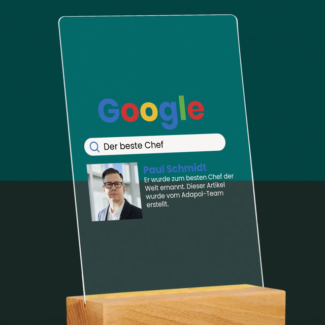 Foto Und Unterschrift: Bester Chef Google Ergebnis - Druck Auf Acrylglas