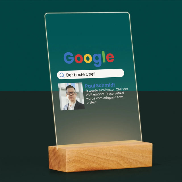 Foto Und Unterschrift: Bester Chef Google Ergebnis - Druck Auf Acrylglas