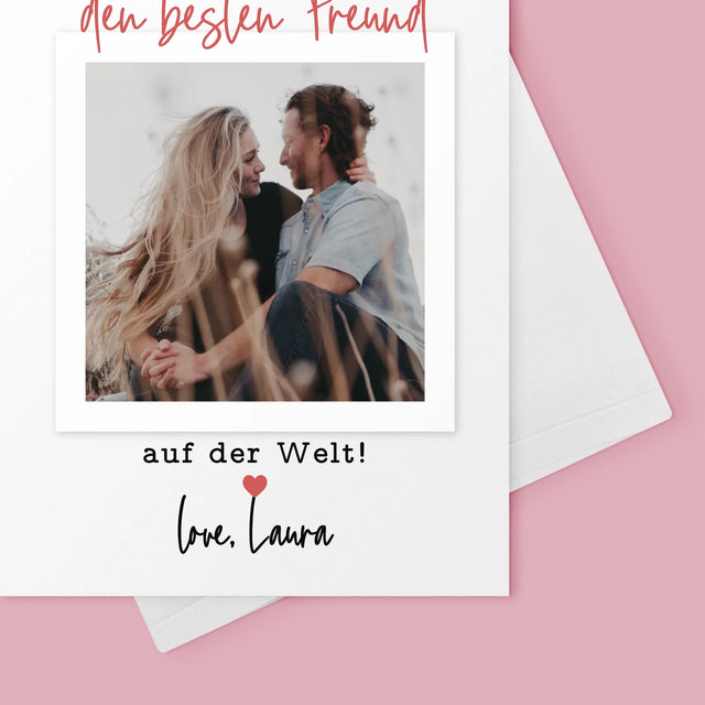 Foto Und Unterschrift: Für Den Besten Freund - Glückwunschkarte