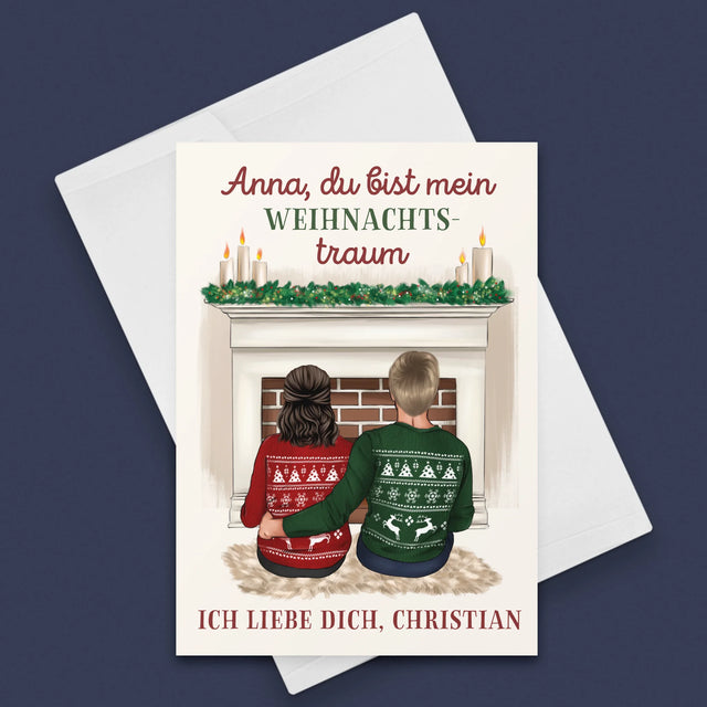 Avatar Creator: Weihnachtspaar - Glückwunschkarte