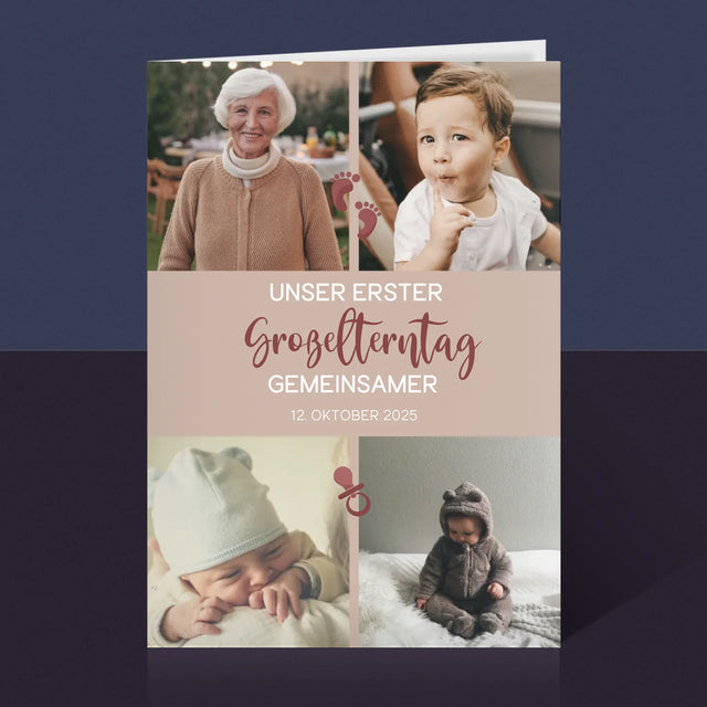 Fotocollage: Das Ist Unser Erster Großelterntag. - Glückwunschkarte