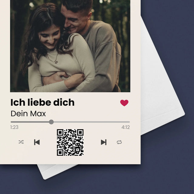 Foto Und Unterschrift: Spotify Mit Qr-Code - Glückwunschkarte