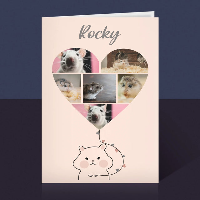 Fotocollage: Hamster - Glückwunschkarte