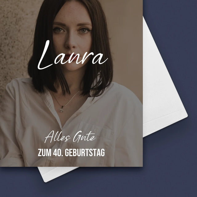 Foto Und Unterschrift: 40. Geburtstag, Alles Gute Zum Geburtstag - Glückwunschkarte
