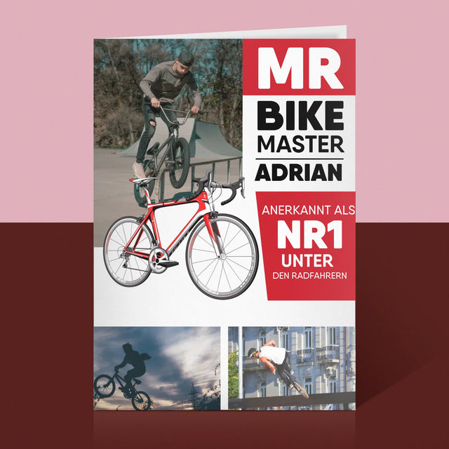 Magazin-Cover: Mr Bike Master - Glückwunschkarte