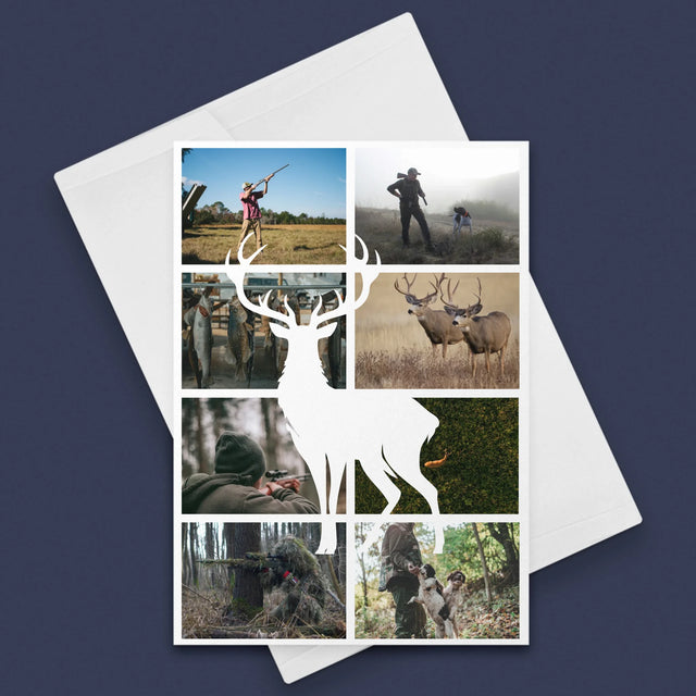 Fotocollage: Der Jäger - Glückwunschkarte