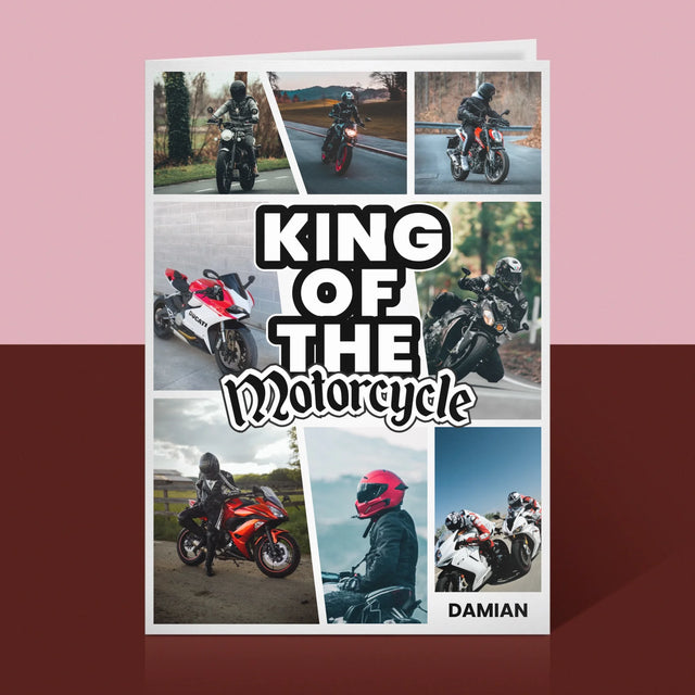Fotocollage: King Of The Motorcycle - Glückwunschkarte