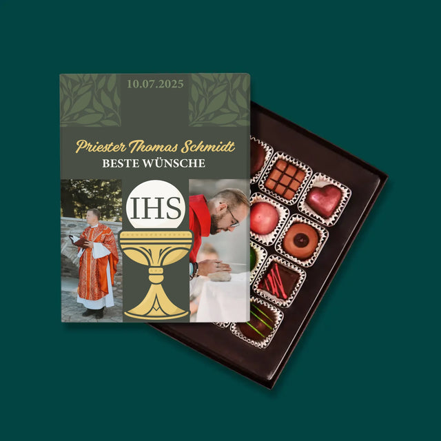 Fotocollage: Alles Gute - Kreuz - Pralinen