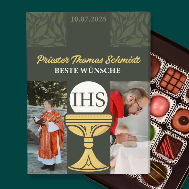 Fotocollage: Alles Gute - Kreuz - Pralinen