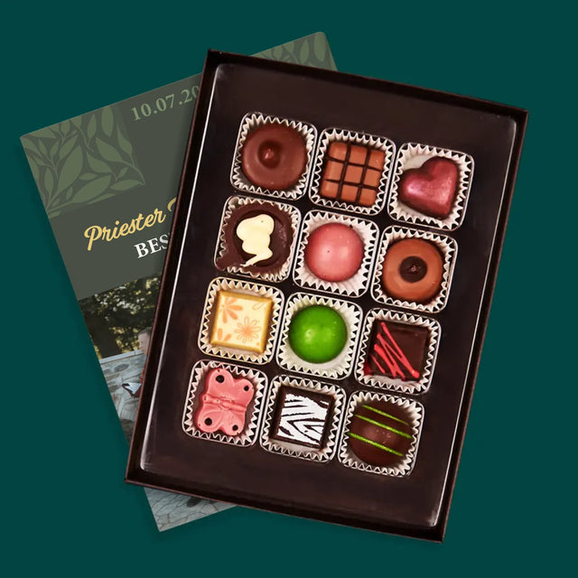 Fotocollage: Alles Gute - Kreuz - Pralinen