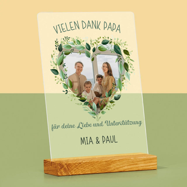 Foto Und Unterschrift: Vielen Dank Papa - Druck Auf Acrylglas