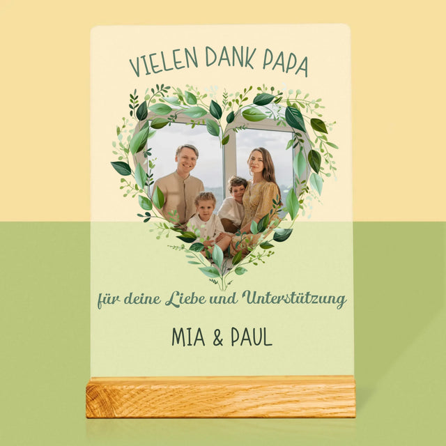 Foto Und Unterschrift: Vielen Dank Papa - Druck Auf Acrylglas