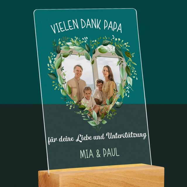 Foto Und Unterschrift: Vielen Dank Papa - Druck Auf Acrylglas