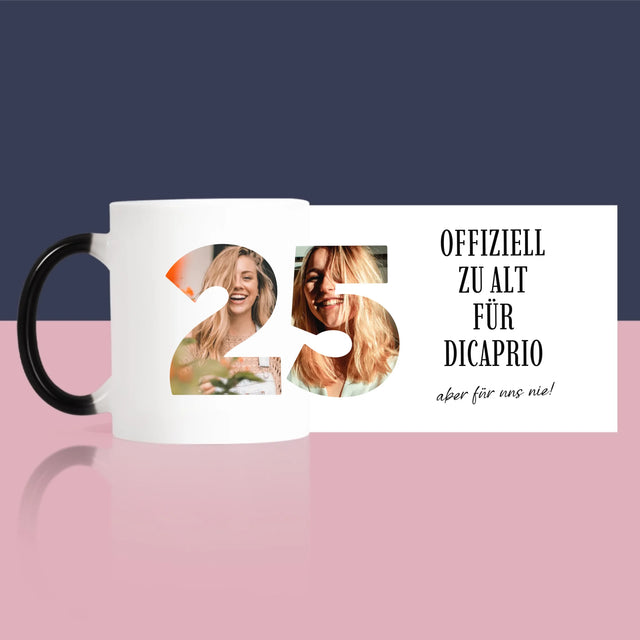 Buchstaben-Collage: Zu Alt Für Dicaprio - Tasse