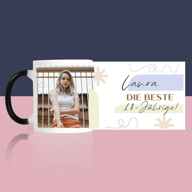 Foto Und Unterschrift: Beste 18-Jährige - Tasse