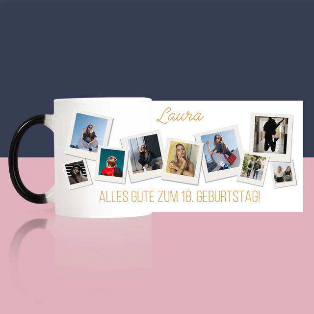 Fotocollage: Geburtstagswünsche - Tasse