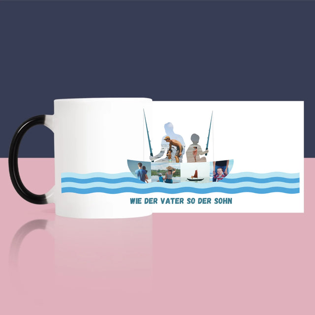 Form-Collage: Wie Der Vater So Der Sohn - Tasse