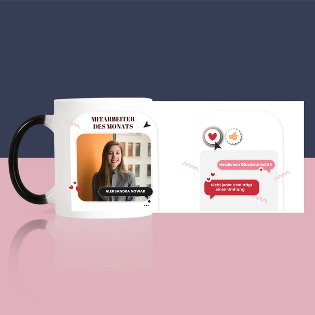 Foto Und Unterschrift: Mitarbeiter Des Monats - Tasse