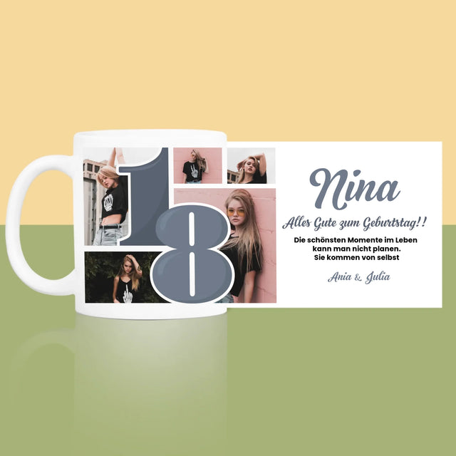 Fotocollage: 18 - Schönsten Momente - Tasse