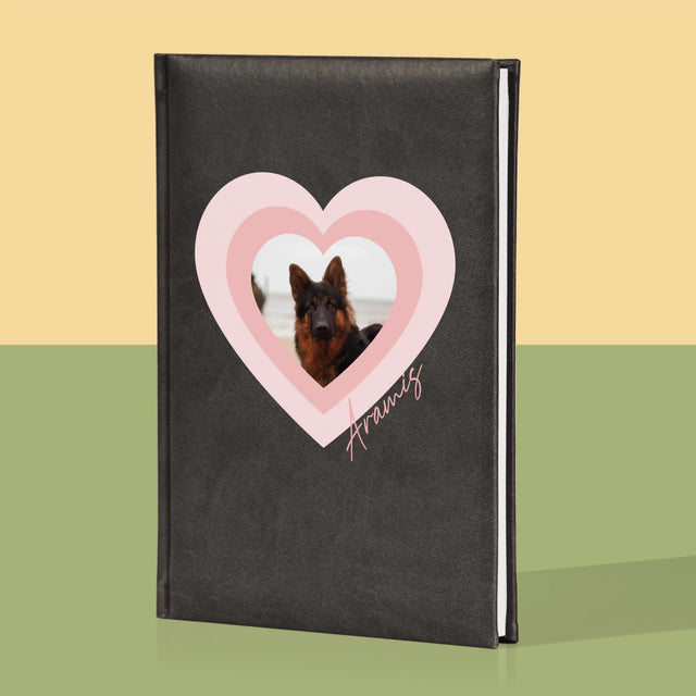 Foto Und Unterschrift: Bild Eines Haustieres Im Herzen - Notizbuch