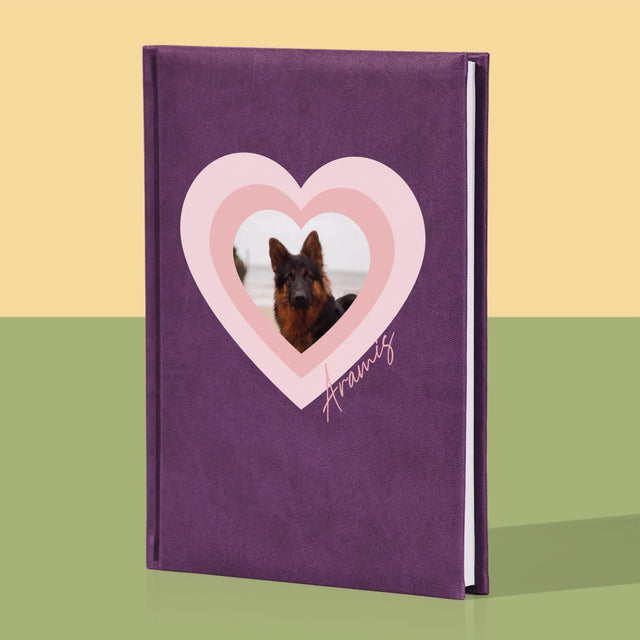 Foto Und Unterschrift: Bild Eines Haustieres Im Herzen - Notizbuch