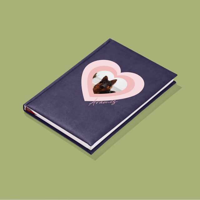 Foto Und Unterschrift: Bild Eines Haustieres Im Herzen - Notizbuch