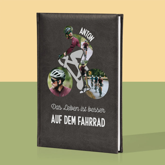 Form-Collage: Das Leben Ist Besser Auf Dem Fahrrad - Notizbuch