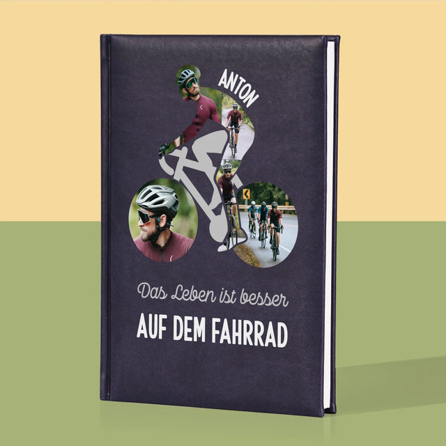Form-Collage: Das Leben Ist Besser Auf Dem Fahrrad - Notizbuch