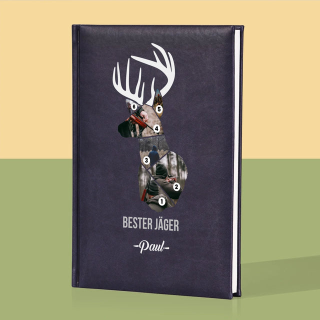 Form-Collage: Bester Jäger - Notizbuch