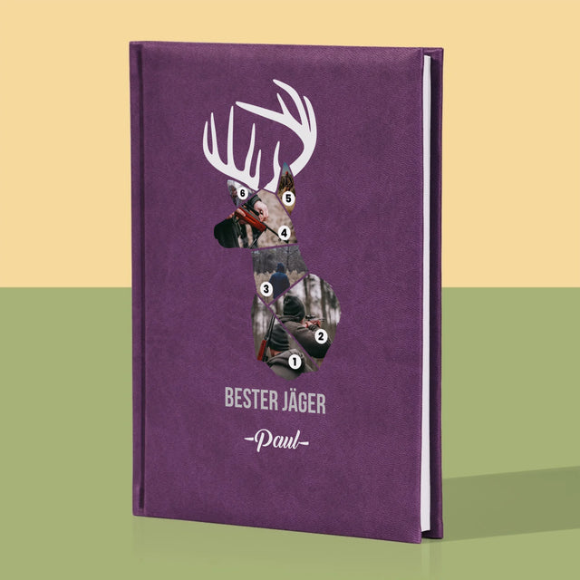 Form-Collage: Bester Jäger - Notizbuch