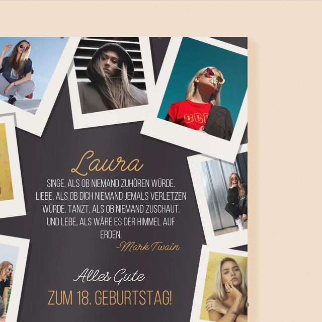 Fotocollage: Geburtstagswünsche - Poster